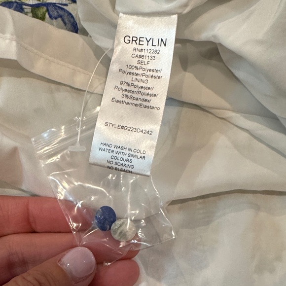 Greylin Floral Print Belted Long Sleeve Mini Dress, NWT, Size Small - Picture 8 of 10